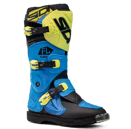 Kids motocross boots SIDI FLAME LIGHT BLUE/LIME