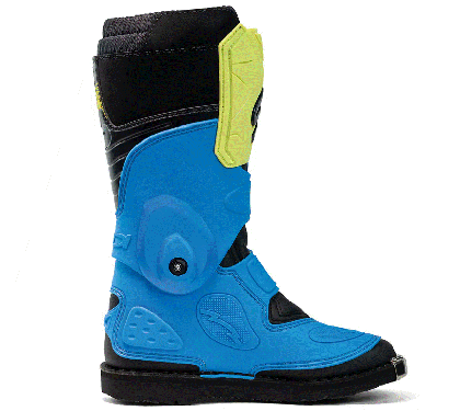 Kids motocross boots SIDI FLAME LIGHT BLUE/LIME