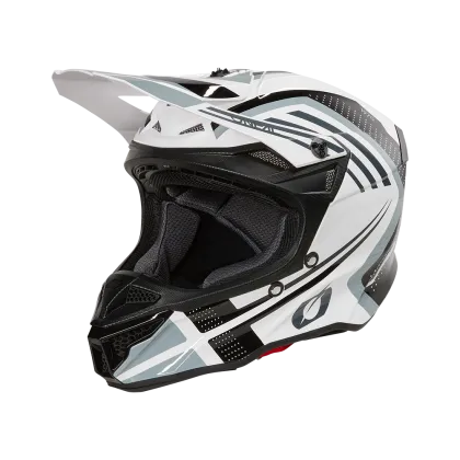 Motocross helmet 5SERIES POLYACRYLITE SPIKE WHITE/BLACK V.25