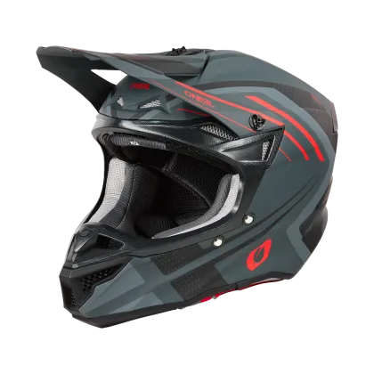Motocross helmet 5SERIES POLYACRYLITE SPIKE GRAY/RED V.25