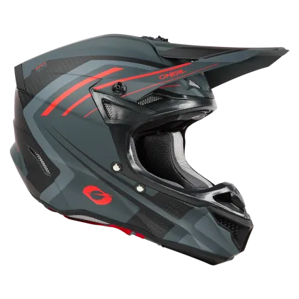 Motocross helmet 5SERIES POLYACRYLITE SPIKE GRAY/RED V.25