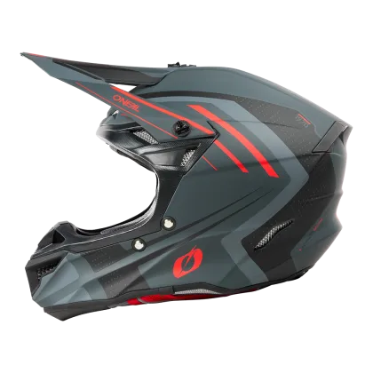 Motocross helmet 5SERIES POLYACRYLITE SPIKE GRAY/RED V.25