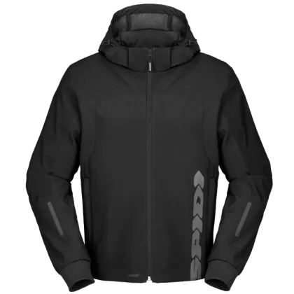 Textile motorcycle jacket SPIDI HOODIE H2OUT II BLACK/ANTHRACITE