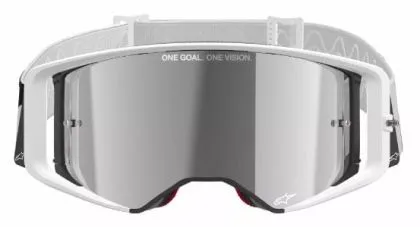 Ochelari de motocross ALPINESTARS SUPERTECH CORP WHITE MIRROR-SILVER