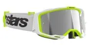 Мотокрос очила ALPINESTARS VISION 8 WORDMARK WHITE YLLW FLUO Mirror SILVER