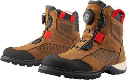 Motorcycle boots ICON STORMHAWK BROWN