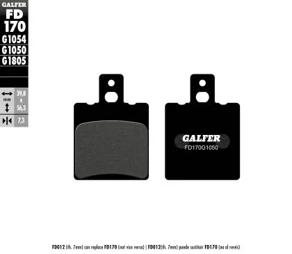 Μπροστινά Moto Pads Galfer SCOOTER FD170G1050
