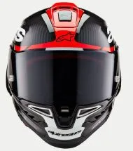 ALPINESTARS Supertech R10 Team Helmet Black/Carb/Fluo Red/White