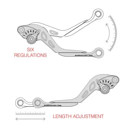 Brake and clutch lever set BARRACUDA Honda CB 650 F 15-18