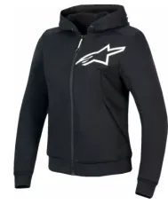 Γυναικείο φούτερ μοτοσικλέτας ALPINESTARS Stella Chrome v2 BLK/WHT