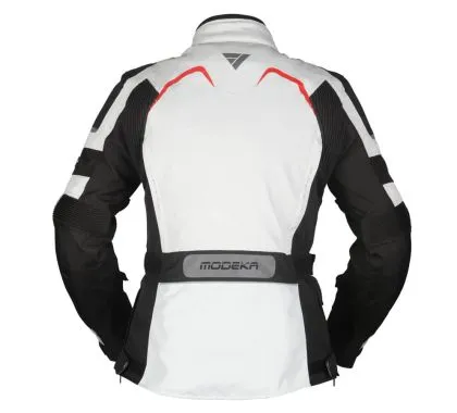 Geaca moto dama Modeka Elaya Gri deschis/Negru