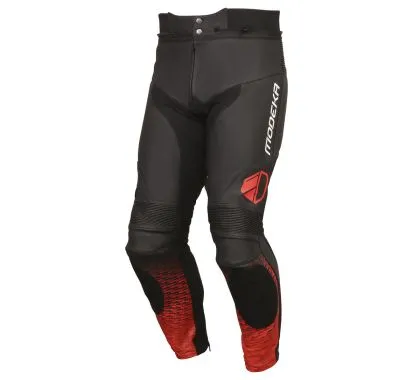 Кожен мото панталон Modeka Yron Black/Red