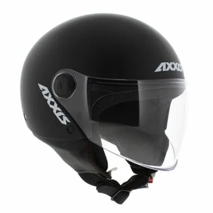Scooter Helmet Axxis SQUARE SOLID Black Matt