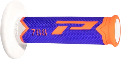 Motocross grips PROGRIP TRIPPLE Density 788 ORANGE/BLUE/WHITE