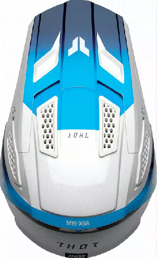 Мотокрос каска THOR FLEET STORM WHITE/NAVY