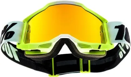 Motocross Goggles 100% ACCURI2 DUNDER - MIRROR YELLOW
