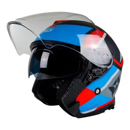 Κράνος σκούτερ Axxis MIRAGE DAMASKO C7 ΜΑΤ ΜΠΛΕ