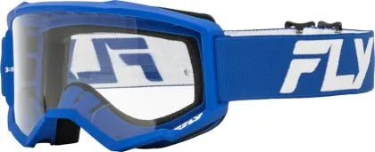 Ochelari de motocross FLY RACING Focus 24 Albastru/Alb - Lentila Transparenta
