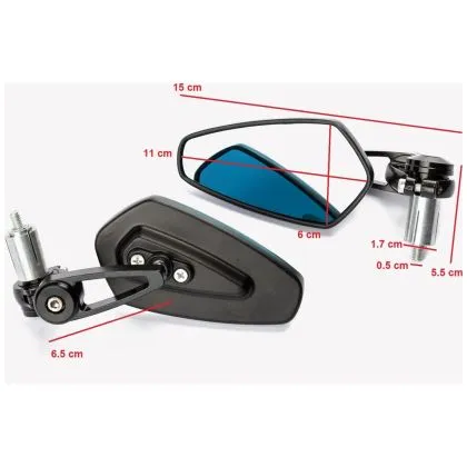 Motorcycle mirrors A-PRO SR-4845 BLACK