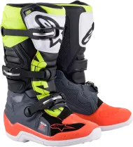 Alpinestars TECH Tech 7S Παιδικές μπότες Motocross ΜΑΥΡΟ/ΚΟΚΚΙΝΟ/ΚΙΤΡΙΝΟ
