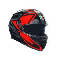 КАСКА  AGV K3 -COMPOUND BLACK/RED