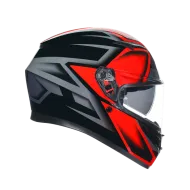 КАСКА  AGV K3 -COMPOUND BLACK/RED