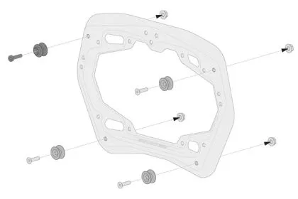 SW-MOTECH ADPT KIT PRO SIDE CARRIER side case mounting kit
