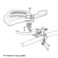Протектори за кормило RFX 1 Series RR 250 2T RACING (Yellow/White)