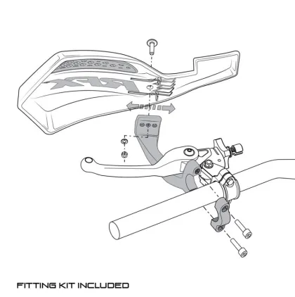 Handlebar protectors RFX 1 Series RR 250 2T RACING (Yellow/White)