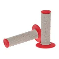 RFX Pro Series Two-Piece Motorcycle Grips - Grey/Red
