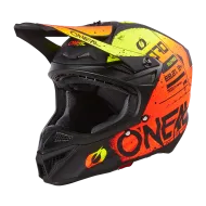 Casca motocross O'NEAL 5SERIES SCARZ NEGRU/ROSU/GALBEN V.24