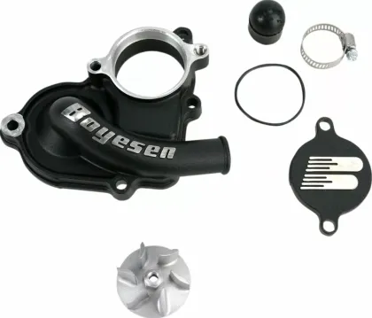 Water pump cover and impeller kit BOYESEN COVER WATER PUMP RMZ450 Black