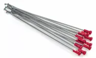 Spokes KITE SPOKES 21FR SI /RE NIP 12PC Silver/Red