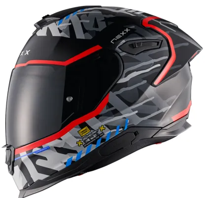 Каска NEXX Y100R URBANGRAM BLACK RED MATT