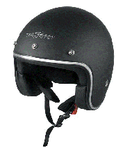 A-PRO BOSTON MATT BLACK SCOOTER HELMET