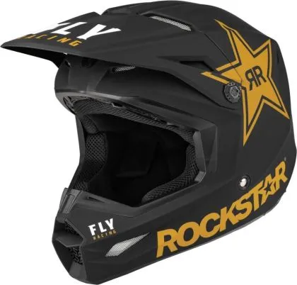 FLY RACING Formula Kinetic Rockstar Motocross Helmet - Matte Black/Gold