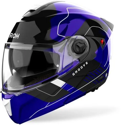 Κράνος AIROH SPECKTRE GROOVE BLUE σε ασημί χρώμα