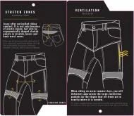 Moto jeans TRILOBITE 2461 PARADO MONOLAYER AAA BLACK SHORT