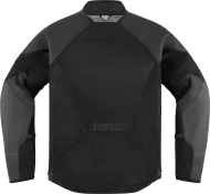 Motorcycle jacket ICON MESH AF LEATHER CE BLACK