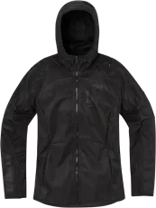 Women's textile motorcycle jacket ICON AIRFORM CE BK