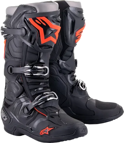 ALPINESTARS TECH 10 BK/RD/FLUO motocross boots