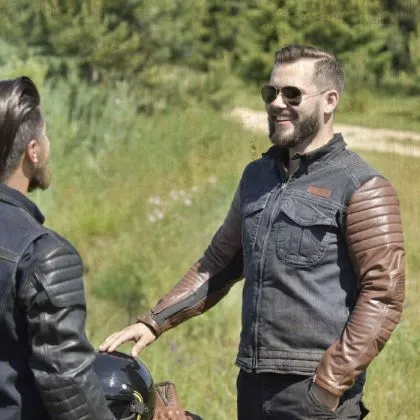 Motorcycle jacket Trilobite 964 Acid Scrambler DENIM BLACK
