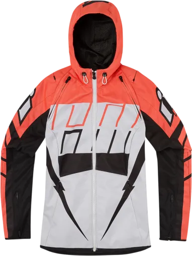 Women's textile motorcycle jacket ICON AIRFORM RETRO CE ORANGE