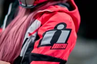 Women's textile motorcycle jacket ICON AIRFORM RETRO CE ORANGE