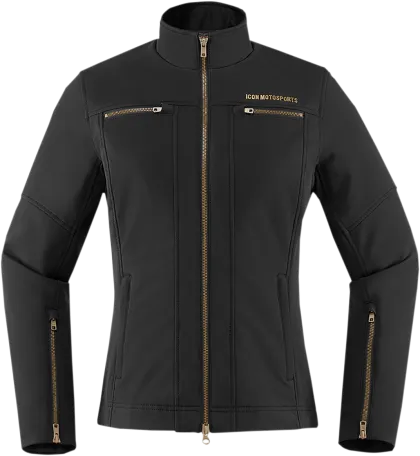Women's textile motorcycle jacket ICON HELLA2 - BLACK