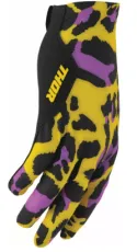 Motocross gloves THOR SPORTMODE CHEETAH YELLOW/PURPLE