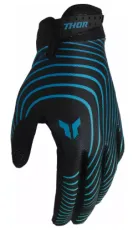 Motocross gloves THOR LAUNCHMODE IDENTITY TEAL/BLACK