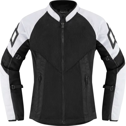 Women's textile motorcycle jacket ICON MESH AF WHITE