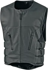 Vestă de motocicletă din piele ICON Regulator™ D30®