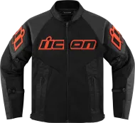 Motorcycle jacket ICON MESH AF LEATHER CE RD